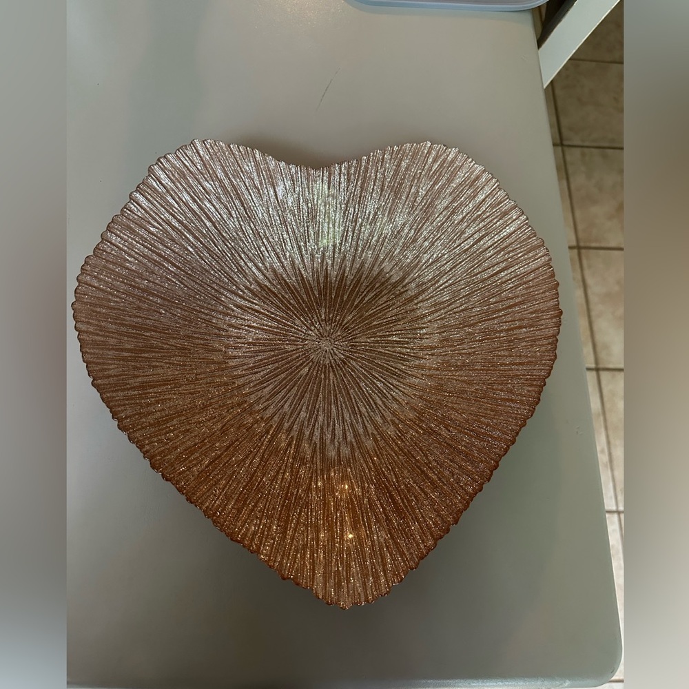 Glittery Pink Heart Bowl